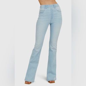 SPANX Light Blue Flare & Wide Leg Jeans